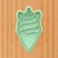Conornio.jpg Unicorn Icecream cookie cutter