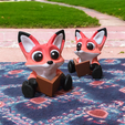 Photoroom-20250607_192952.png Fox reading book ( Book Shelf Decor )