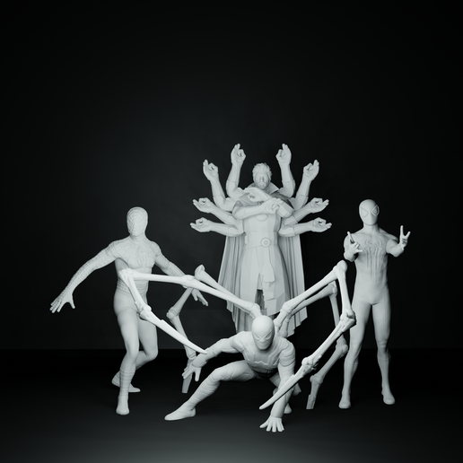 Download file Spider-Man No Way Home Marvel Figures Pack • Template to ...