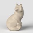 sittingcat.502.jpg 3Dmodel STL Statuette Sitting Cat