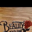 373285327_1051891109308427_2755799473347101416_n.jpg Beauty and the beast Logo Centerpiece / Cake topper / Logo centerpiece / Standing logo with base / Disney themed party decor