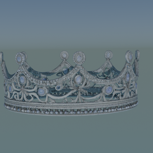 3D Silver Crown 3D model