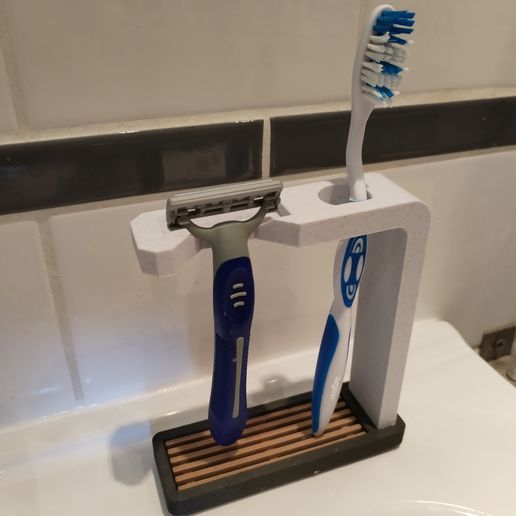 Razor & Toothbrush Holder – Bathroom Organizer 3D model