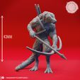 Lizardfolk_B_SCALE.jpg Lizardfolk Archer - Tabletop Miniature (Pre-Supported STL)