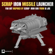 SCRAP IRON MISSILE LAUNCHER FAN ART INSPIRED BY SCRAP IRON GUN FROM Gi JOE je Rsirn | Scrap Iron fan art Big Gun for action figures