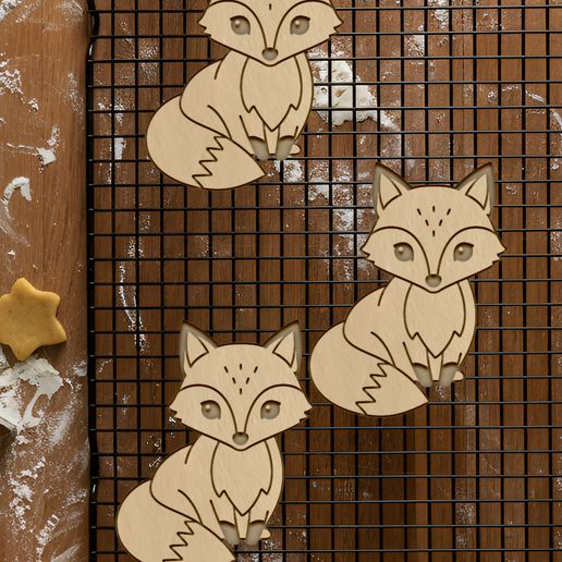 HS749-2.jpg Cute Fox Cookie Cutter, Biscuit Cutter