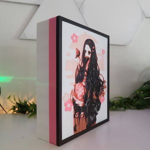 20230803_153148.jpg Light Box Nezuko (Demon Slayer) multi-colored lithophanie