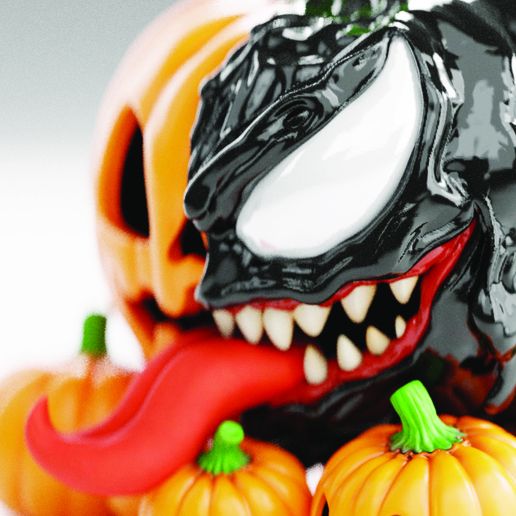 venom pumpkin carving printable