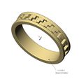 volume1.jpg Mexican notched pattern fashion band ring US size 6to10 3D print model