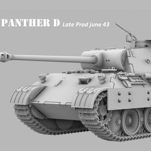 Panzer V Panther D late prod june 43 3D model