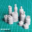 Gas-canisters_Print.jpg 3D file Gas canisters and cylinders・3D printer model to download