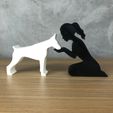 WhatsApp-Image-2023-06-02-at-13.26.48.jpeg Girl and her Doberman (tied hair) for 3D printer or laser cut