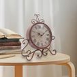 colock-with-books.jpg Make your Antique Clock Living Room Home Vintage Clock Retro Table Clock