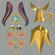 01.jpg Genshin Impact Ganyu Jewelry and Accessories set. Video game, props, cosplay
