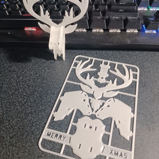 Tarjeta de kit de renos de Navidad