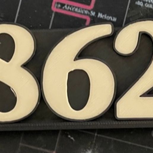 Dual color 3D numbers 3D model