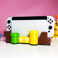 IMG_2760.png STL-Datei Nintendo Switch Dock MARIO Theme - OLED & CLASSIC・3D-druckbare Vorlage zum herunterladen