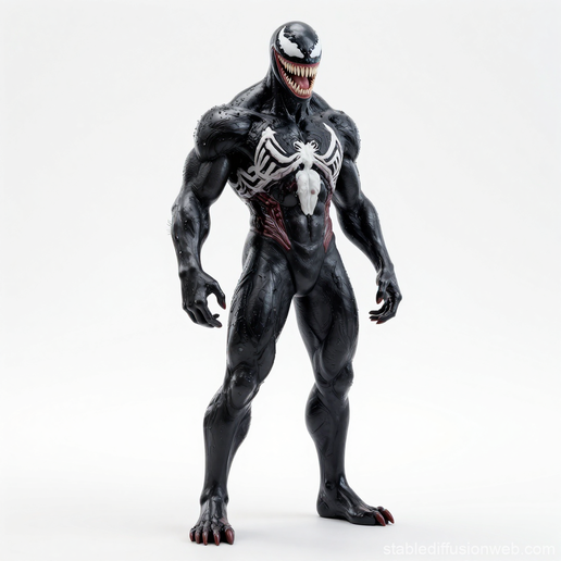 Venom 3d character concept art 2