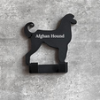 1-Afghan-Hound-hook-with-name.png Afghan Hound dog lead hook stl file