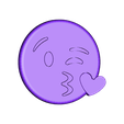 EMOJI BESO DUAL.STL Free STL file WhatsApp Kiss・3D printable object to download