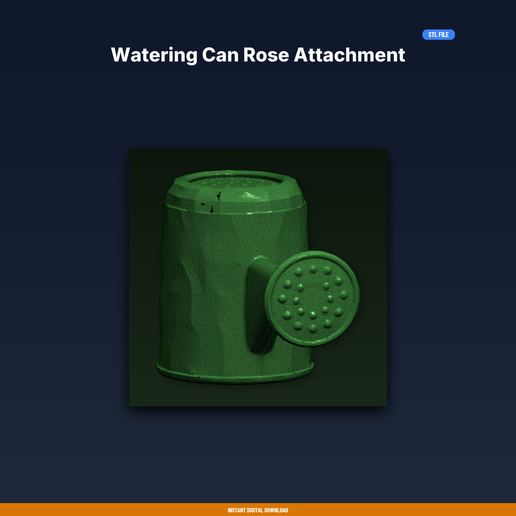 Watering Can Rose Attachment - 3D Printable STL File