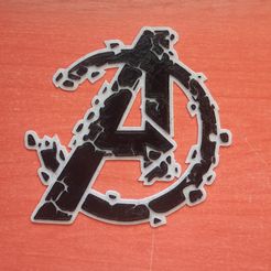 vengadores.jpeg Datei STL Broken Avengers Logo・Design für 3D-Drucker zum herunterladen, naadia_21