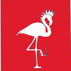 Screenshot-2022-10-01-002447.png Archivo STL "Punk Flamingo" - Plantilla y recorte de un flamenco rosa・Diseño de impresora 3D para descargar