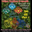 Ornaments-IMG.jpg Stained Glass Christmas Ornaments in Silhouette and Multicolor STL Files