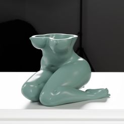 3D-print-STL-file-Fat-Woman-Body-Shaped-plant-pot,-cute-chunky-pot-1.jpg STL file 3D print STL file Fat Woman Body Shaped plant pot, cute chunky pot・3D print object to download
