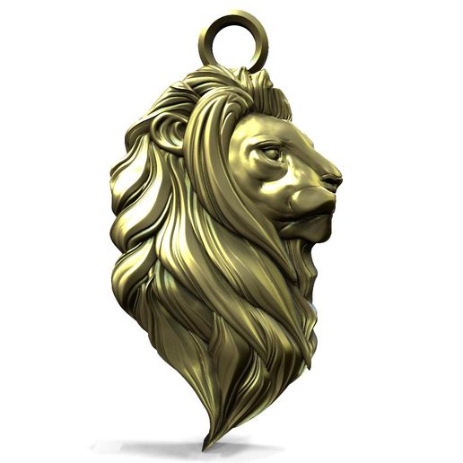 Lion head pendant 3D model