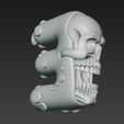 Skull-Themed-E-Letter-Keychain-3D-Print-File-5.jpg Skull-Themed "E" Letter Keychain 3D Print File