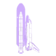 STS_Space_Shuttle_with_booster.stl Archivo STL gratis Muro Espacial - Decoración de la pared・Objeto imprimible en 3D para descargar