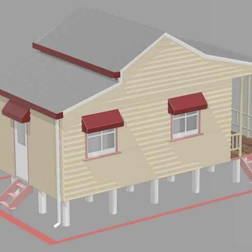 N Scale Cottage 3D model
