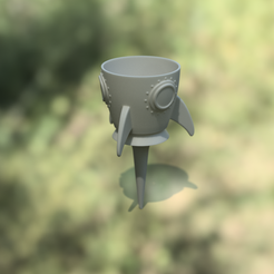Planter-Rocket-v2.png Archivo STL Jardinera "Rocket・Modelo para descargar y imprimir en 3D