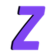 Z.STL Letters - A through Z - HP Simplified Font - ALL CAPS - 1" X .125" thick