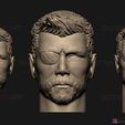 01.jpg STL file Thor Head - Chris Hemsworth - Avenger - Infinity War 3D print model・3D printable model to download