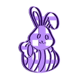 conejo 6.stl Easter Set x5 Cookie Cutter