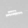 HHCreepy.png Happy Halloween, Creepy Font, 2D Wall Art, 3D Words, Phrase, Seasonal, Spooky