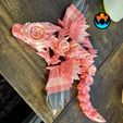 720X720-RosePinkWing.jpg Baby Rosewing Dragon, CINDERWING3D, ARTICULATING FLEXI WIGGLE PET, PRINT IN PLACE, FANTASY