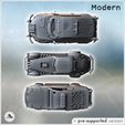 5.jpg Set of three post-apocalyptic cars with bumper and improvised armor on the body (8) - Future Sci-Fi SF Post apocalyptic Tabletop Scifi 28mm 15mm 20mm Modern