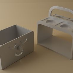 Diaper-dispenser-3D-model-2.jpg DWG-Datei Box für Windeln und Flaschenhalter kostenlos・Design für 3D-Drucker zum herunterladen, pjfernandez