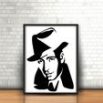 25.humphrey bogart.jpg Humphrey Bogart Wall Sculpture 2D