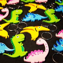 240677528_597783128270535_3464846559065439691_n.jpg STL file Dinosaur Keychains Collection・3D printing template to download