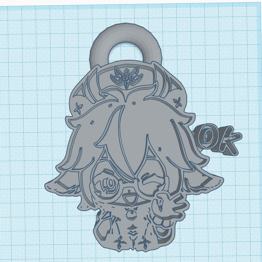 Genshin impact sucrose keychain 3D model