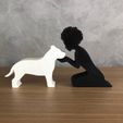 WhatsApp-Image-2023-01-06-at-10.14.31.jpeg Girl and her American Bully(afro hair) for 3D printer or laser cut