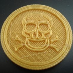 gold-skull_display_large.jpg Free 3D file Skull and Crossbones Coin・3D print design to download