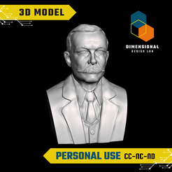 Arthur-Conan-Doyle-Personal.png 3D Model of Arthur Conan Doyle - High-Quality STL File for 3D Printing (PERSONAL USE)