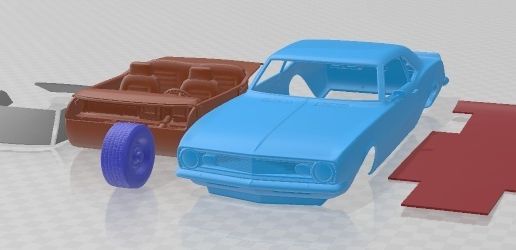 Chevrolet Camaro 1967 Z28 Printable Car