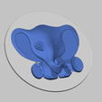 Elephant 1.png Elephant simple relief 3D STL file