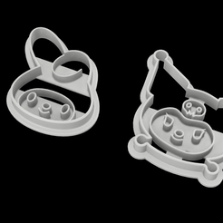 Cortante_MyMelody-v3.png STL file My Melody and Kuromi Cutter・3D printing model to download